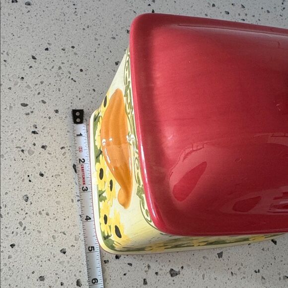 Pfaltzgraff Pistoulet Collection Ceramic Kitchen Keeper Bread box/Recipe Holder - Picture 7 of 12